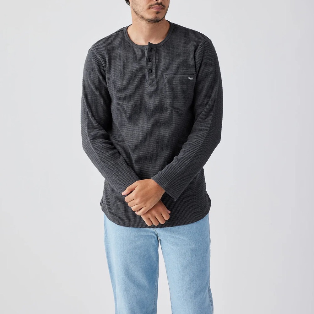 NWT Seager Waffle Knit Henley